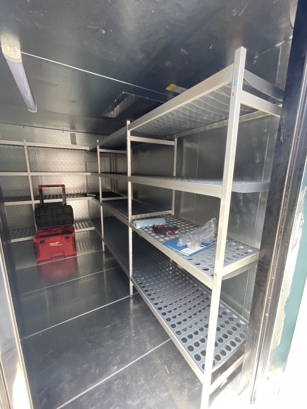 Walk-in cooler interior shelving — NLI install