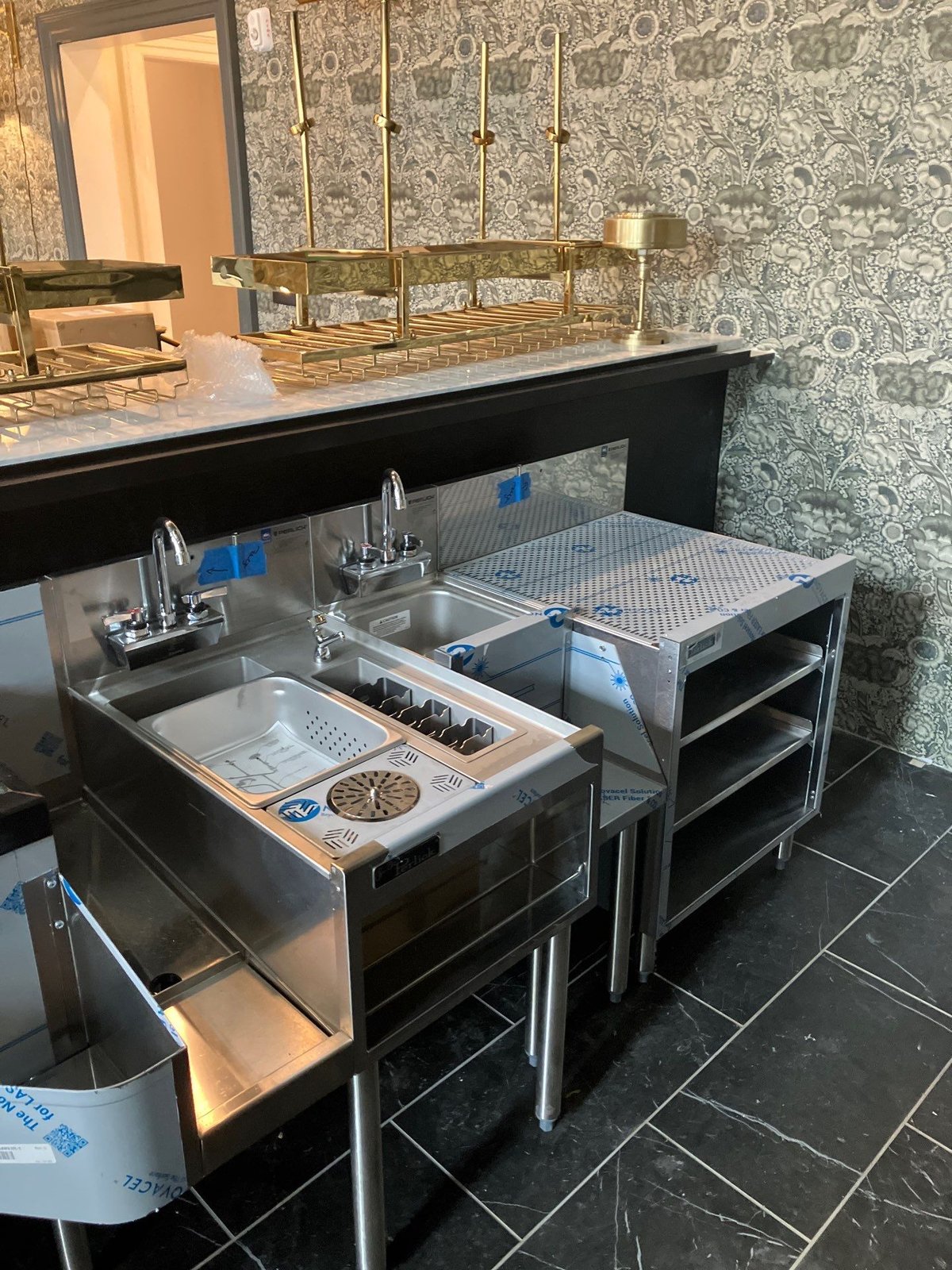 Wine Kitchen stainless cocktail station — NLI commercial install