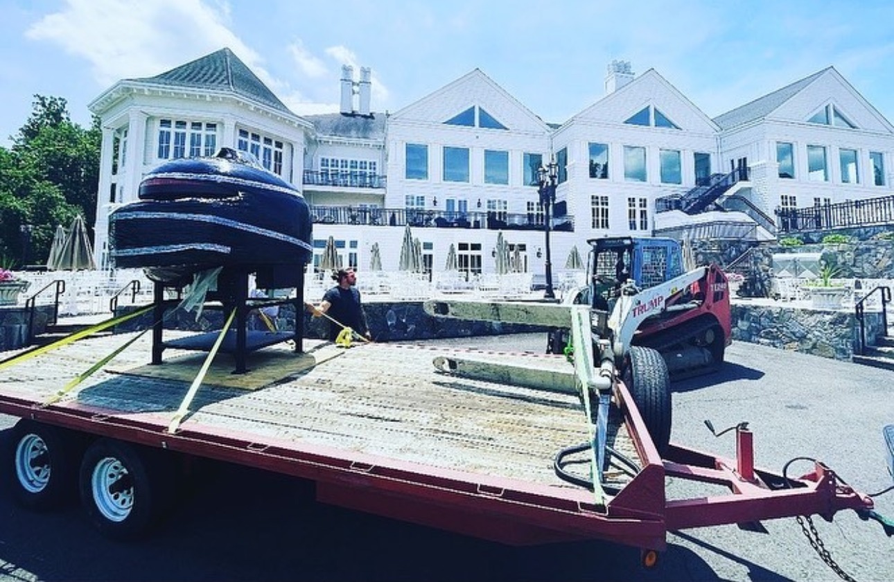 Marra Forni brick oven on a trailer at Trump National Golf Club Virginia — NLI install